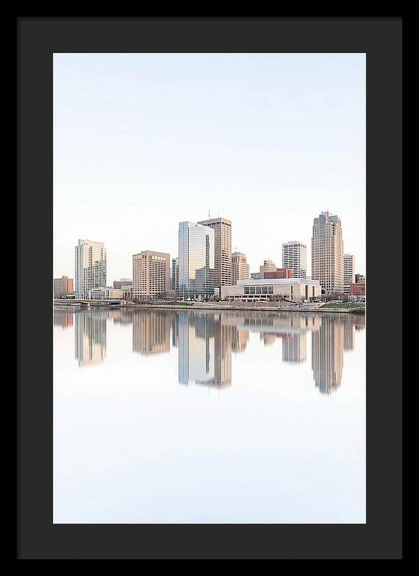 City Skyline Reflected In River