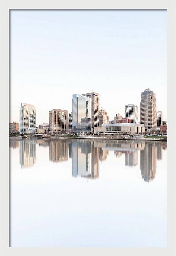 City Skyline Reflected In River