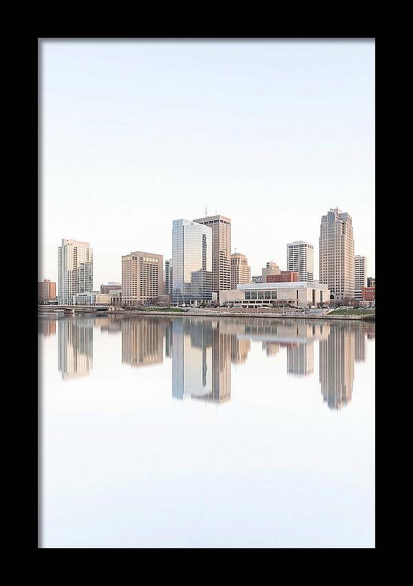 City Skyline Reflected In River