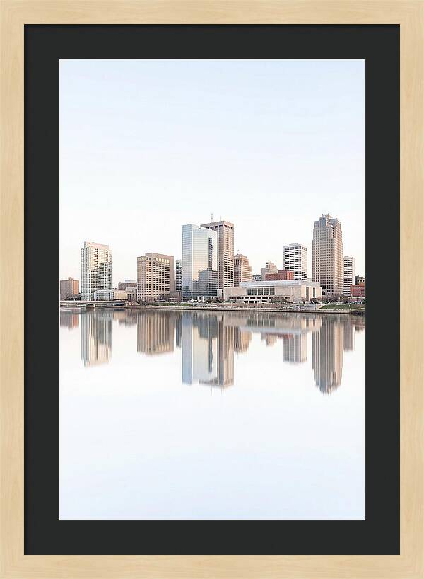 City Skyline Reflected In River