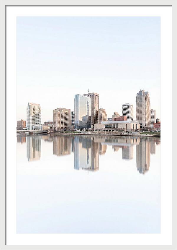 City Skyline Reflected In River