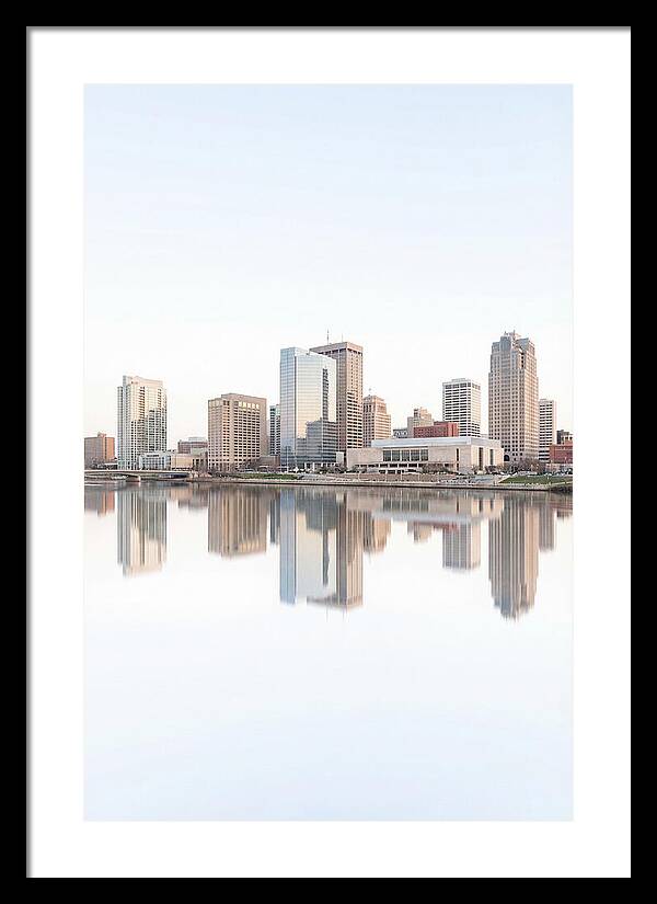 City Skyline Reflected In River
