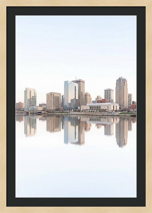 City Skyline Reflected In River