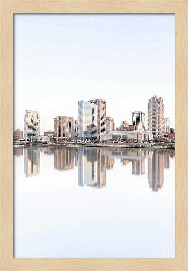 City Skyline Reflected In River