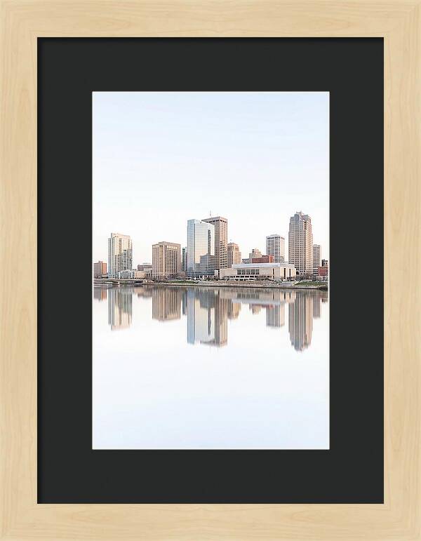 City Skyline Reflected In River