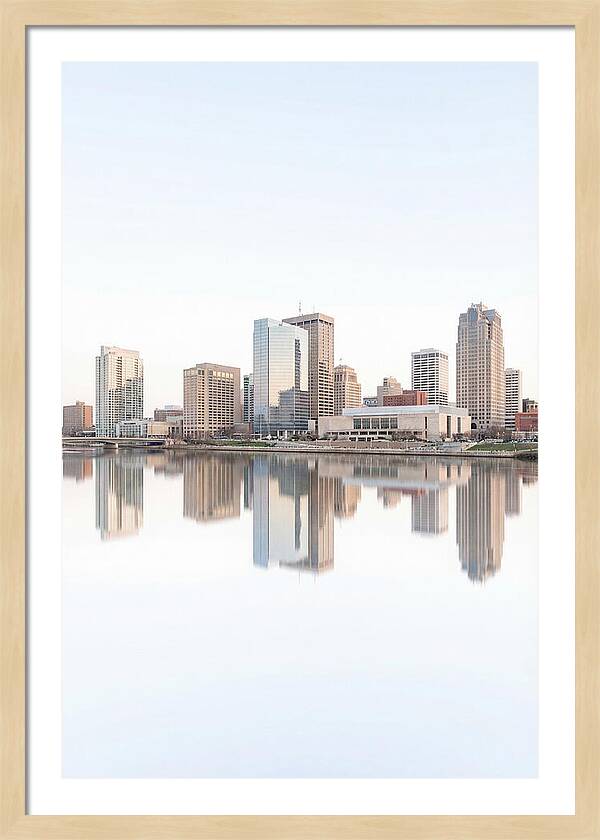 City Skyline Reflected In River