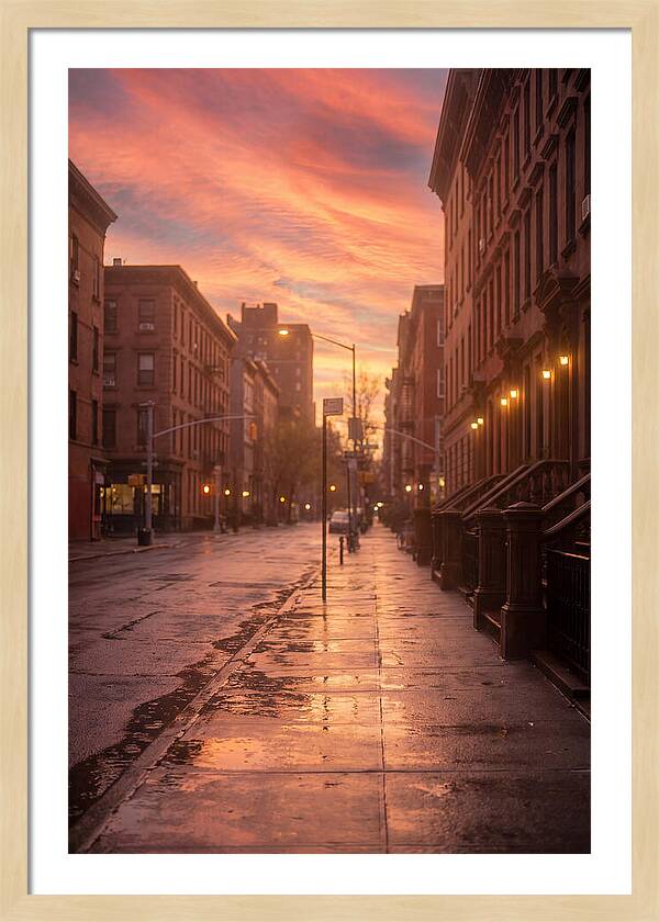 City Street After Rain