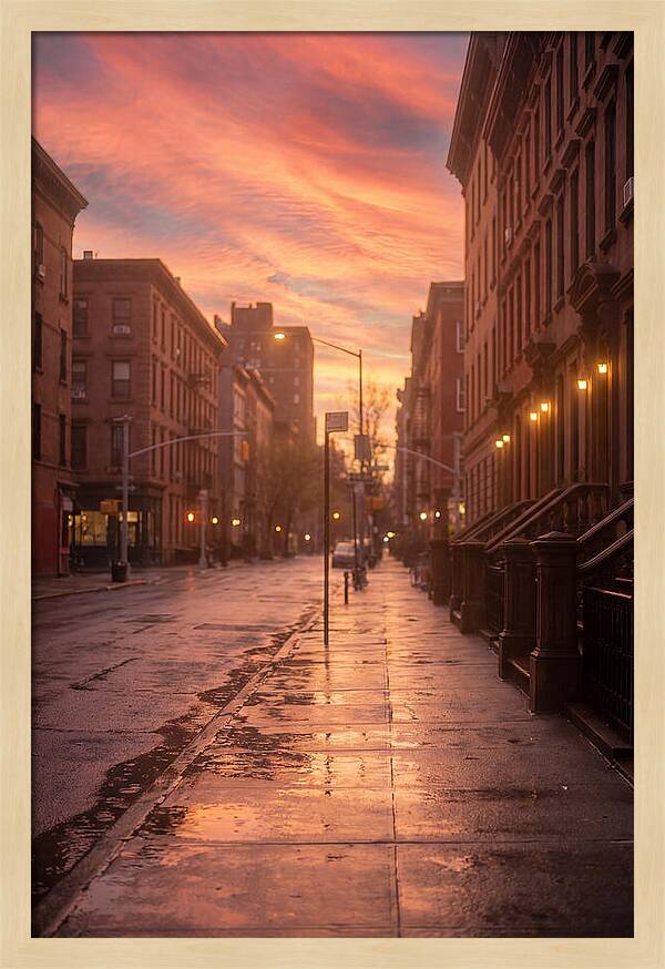 City Street After Rain