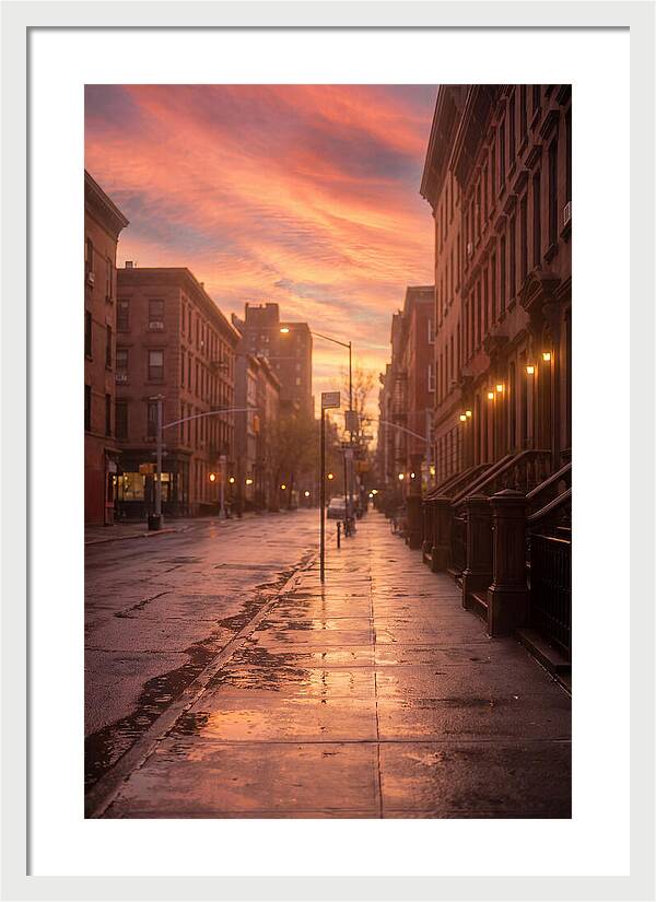 City Street After Rain
