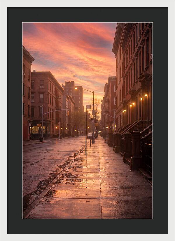 City Street After Rain