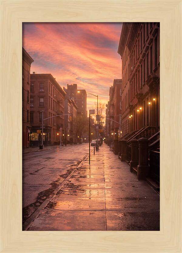 City Street After Rain