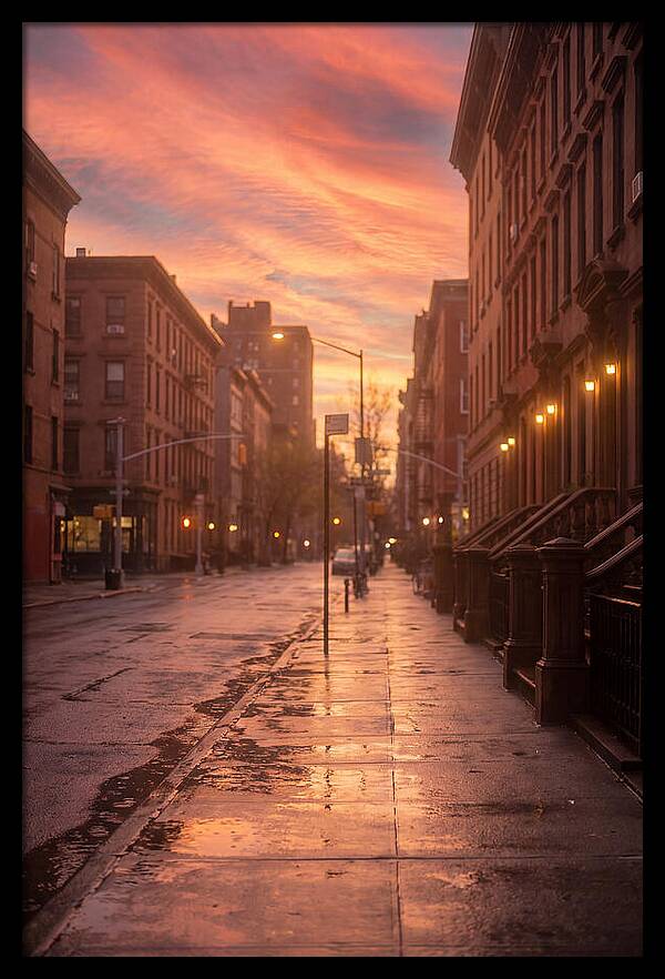 City Street After Rain