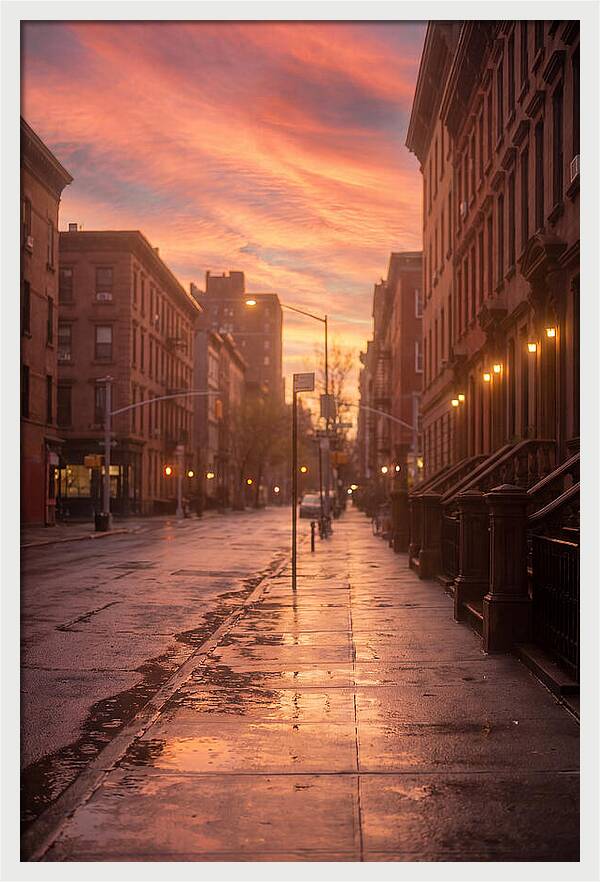 City Street After Rain