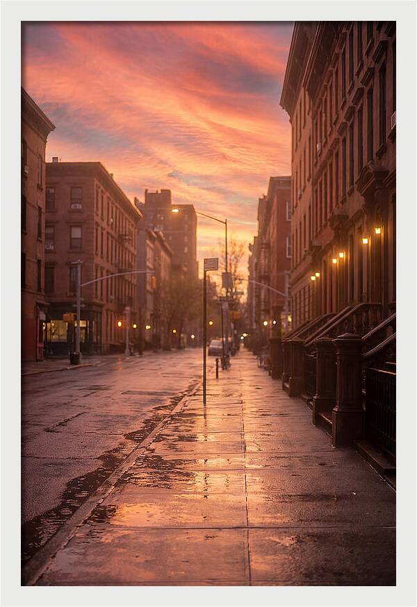 City Street After Rain