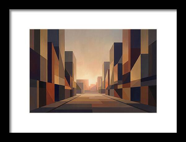 City Street At Golden Hour