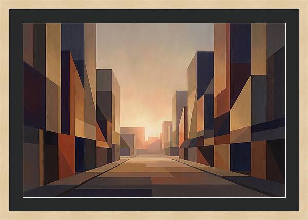 City Street At Golden Hour