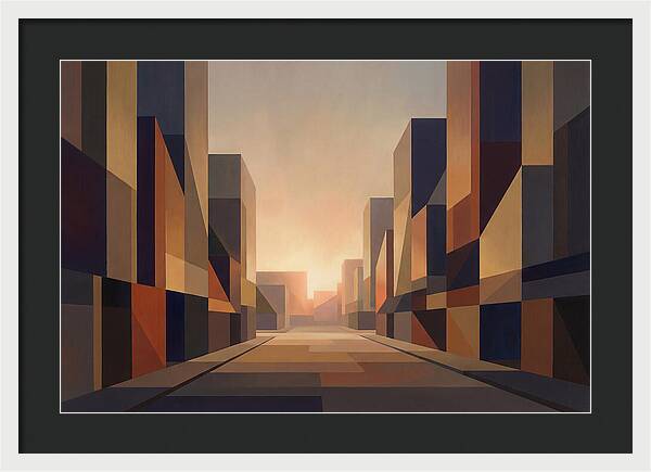 City Street At Golden Hour