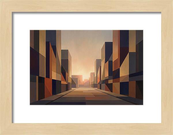 City Street At Golden Hour