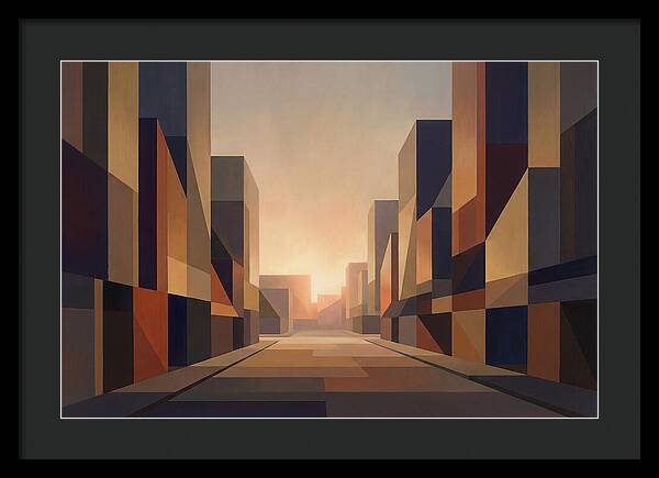 City Street At Golden Hour