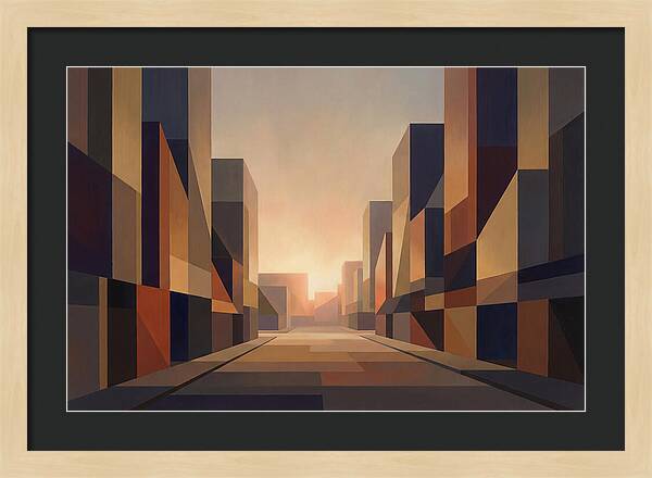 City Street At Golden Hour