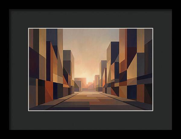 City Street At Golden Hour