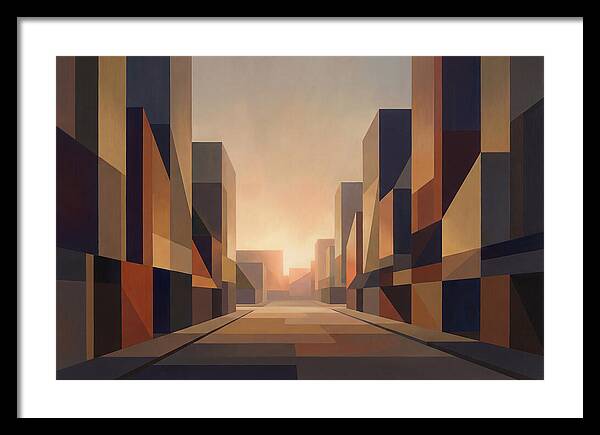 City Street At Golden Hour