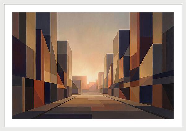 City Street At Golden Hour