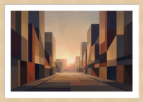 City Street At Golden Hour