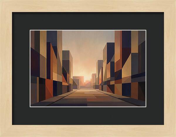 City Street At Golden Hour