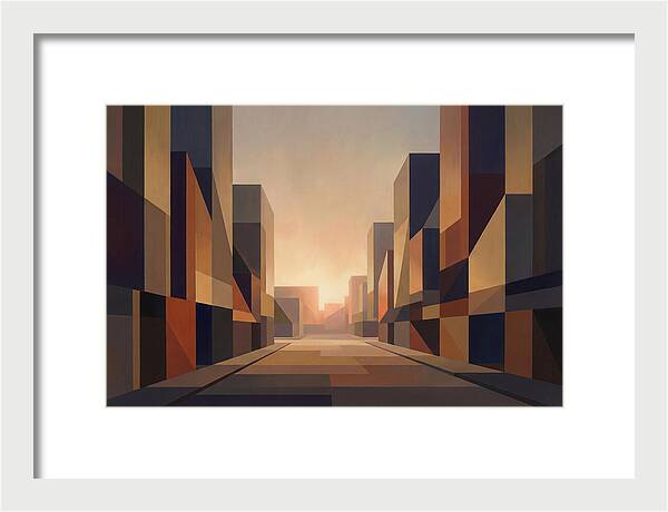 City Street At Golden Hour