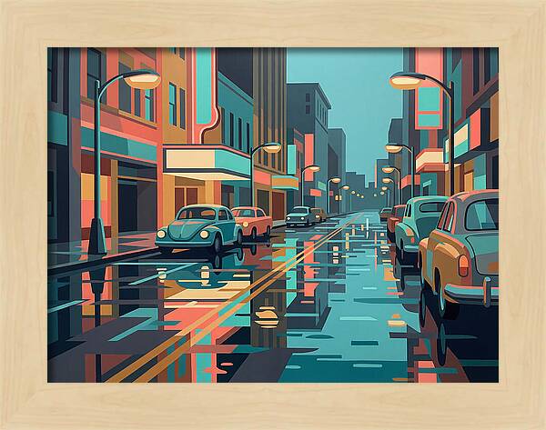 Cityscape Reflections In Rain