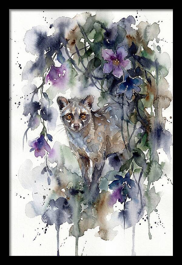 Civet Among Tropical Blooms