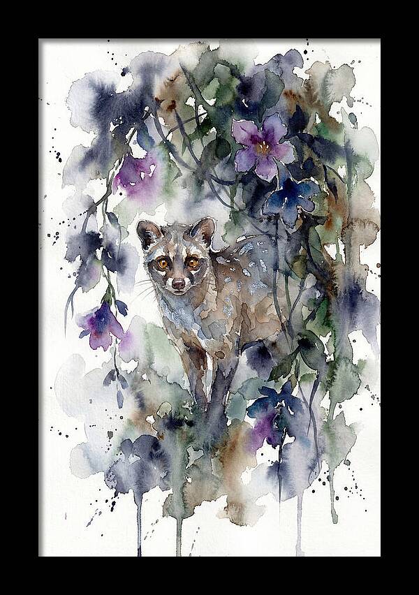 Civet Among Tropical Blooms