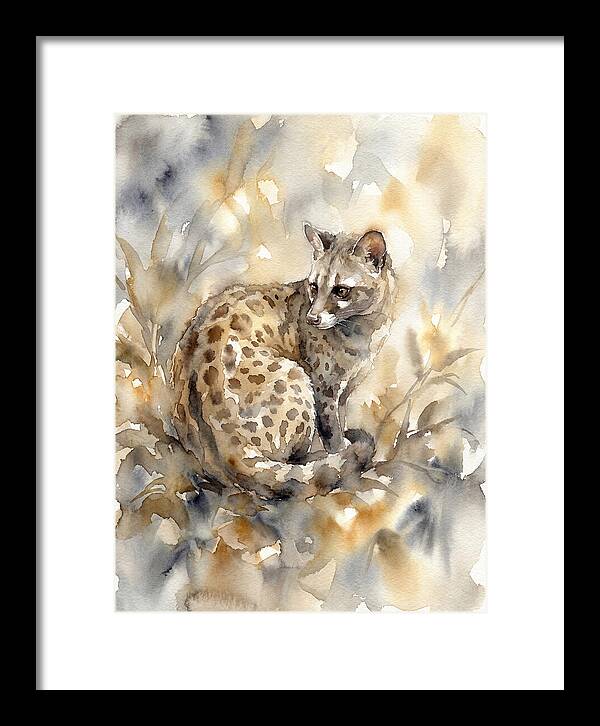 Civet In Watercolor Elegance