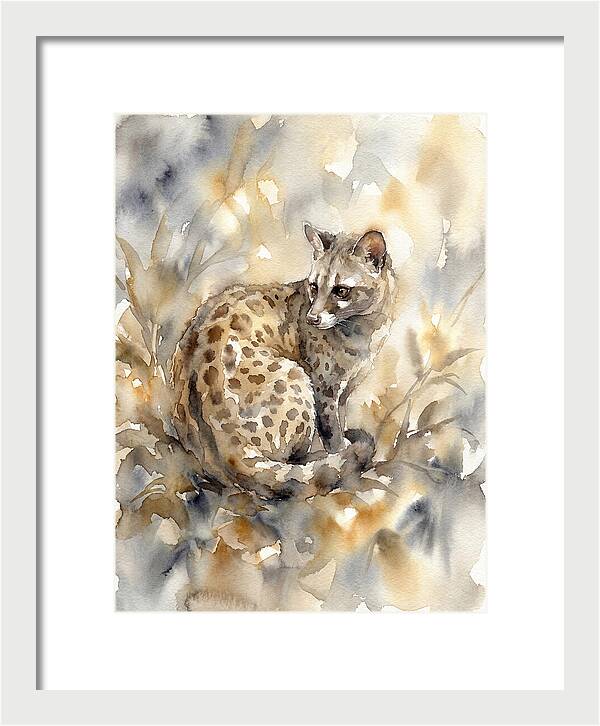Civet In Watercolor Elegance
