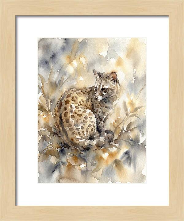 Civet In Watercolor Elegance