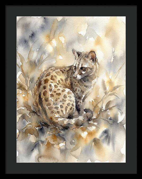 Civet In Watercolor Elegance
