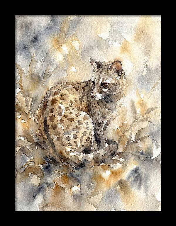 Civet In Watercolor Elegance
