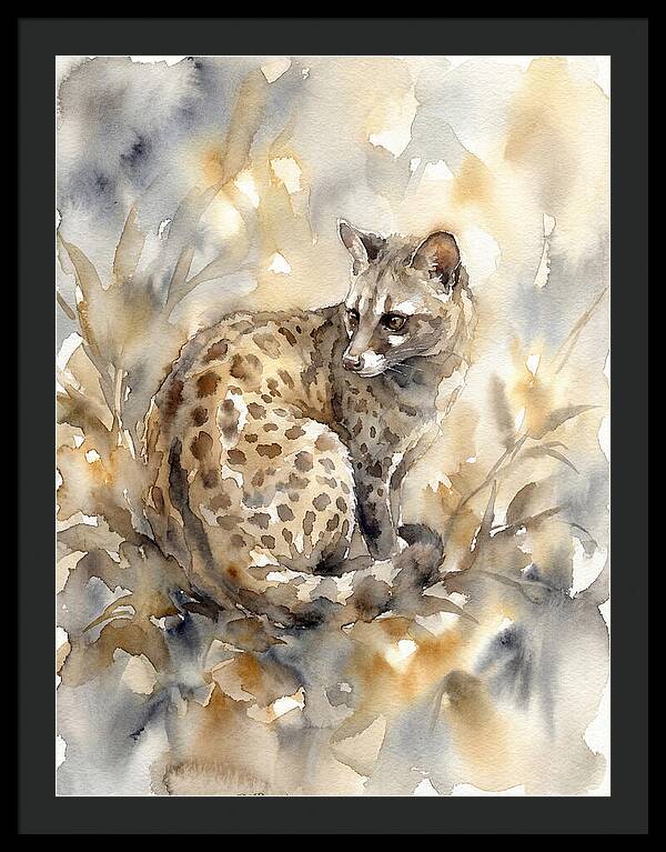 Civet In Watercolor Elegance