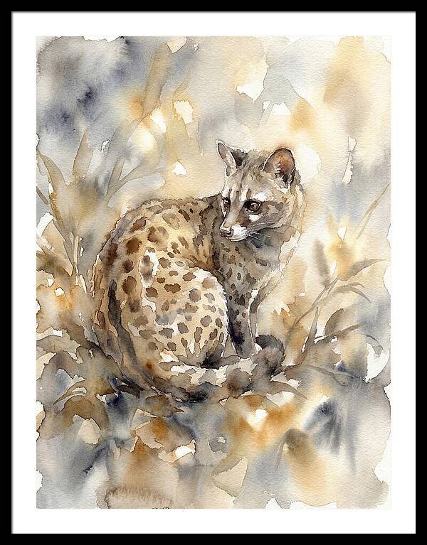 Civet In Watercolor Elegance