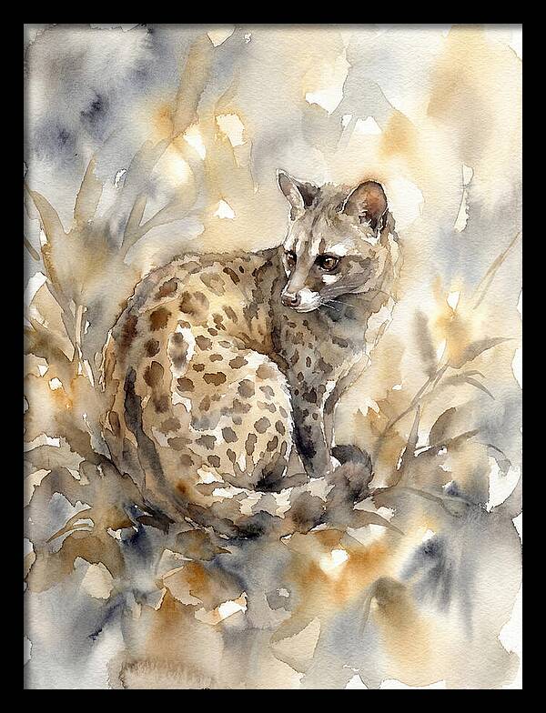 Civet In Watercolor Elegance