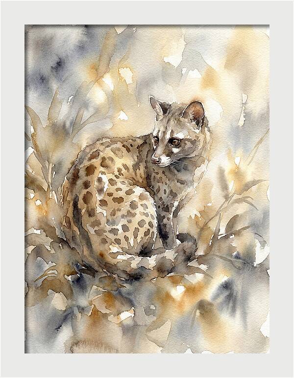Civet In Watercolor Elegance
