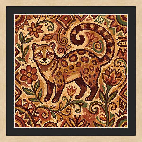 Civet Surrounded By Nature