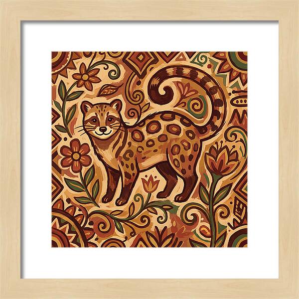 Civet Surrounded By Nature