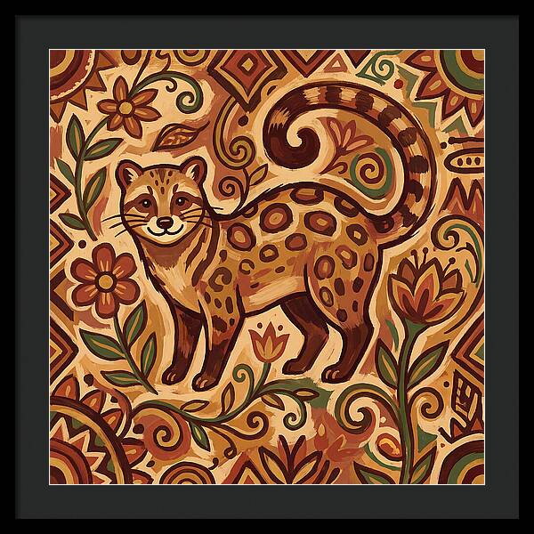 Civet Surrounded By Nature