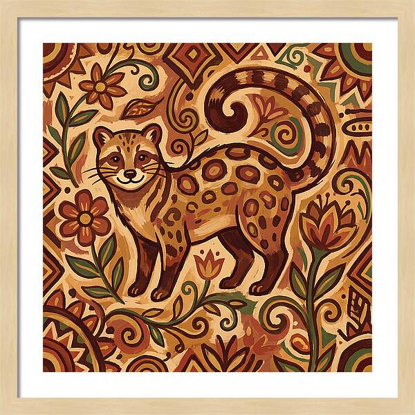 Civet Surrounded By Nature