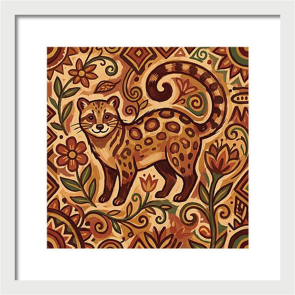 Civet Surrounded By Nature