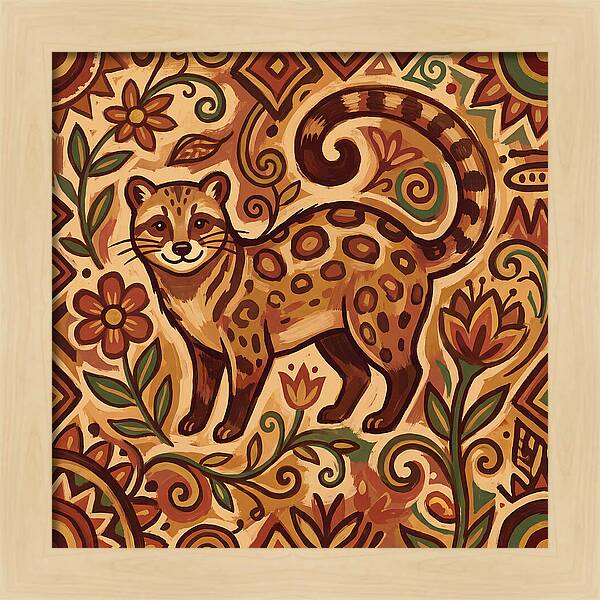 Civet Surrounded By Nature