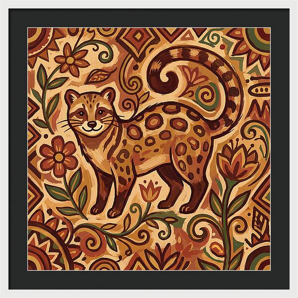 Civet Surrounded By Nature