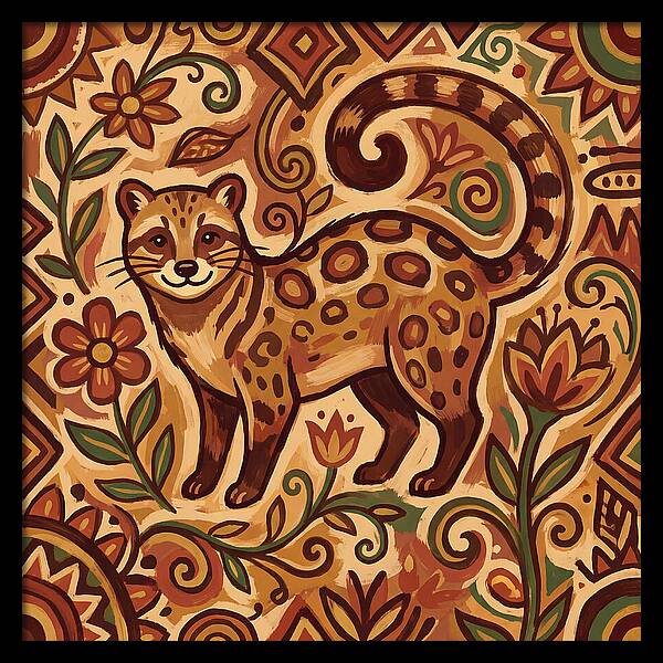 Civet Surrounded By Nature